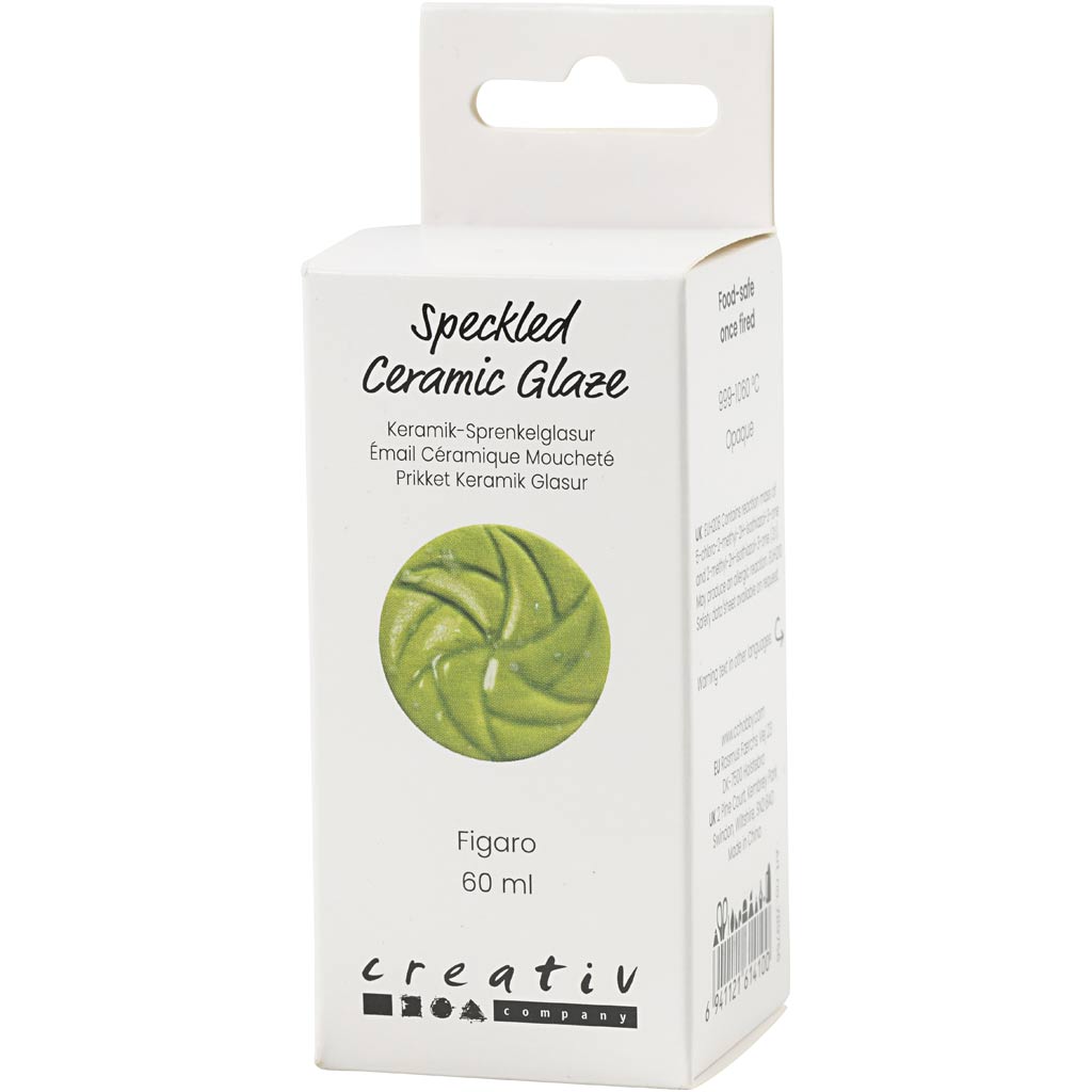 Creativ Company gesprenkelte Keramikglasur, 999-1060 °C, undurchsichtig, Figaro, 60 ml 1 Flasche