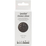 Creativ Company gesprenkelte Keramikglasur, 999-1060 °C, deckend, tutto nero, 60 ml 1 Flasche