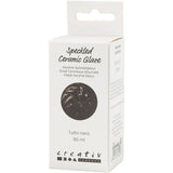 Creativ Company gesprenkelte Keramikglasur, 999-1060 °C, deckend, tutto nero, 60 ml 1 Flasche