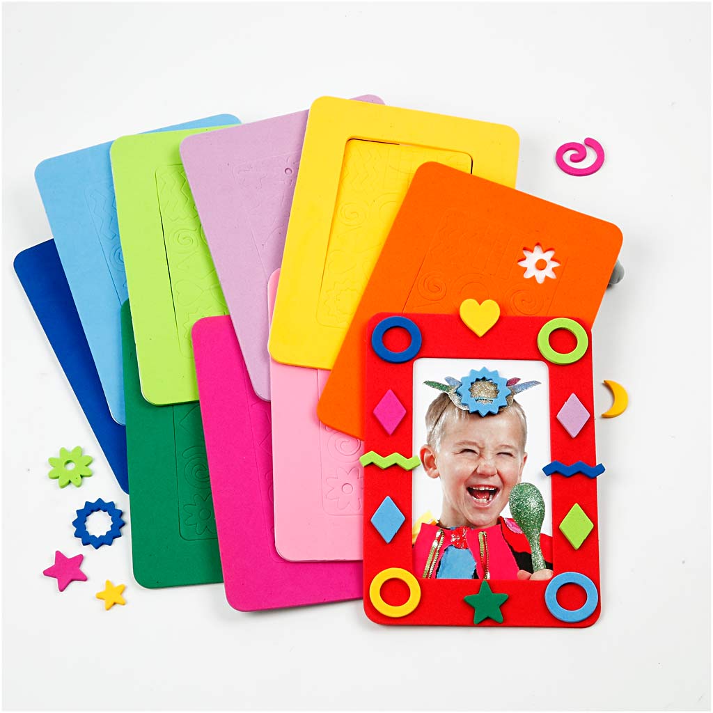 Creativ Company Eva-Schaumstoff-Fotorahmen, Größe 13 x 18 cm, 10 Teile, 1 Box