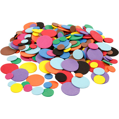 Creativ Company Eva-Schaumkreise, D 12+20+32 mm, verschiedene Farben, 2120 div. 1 Box