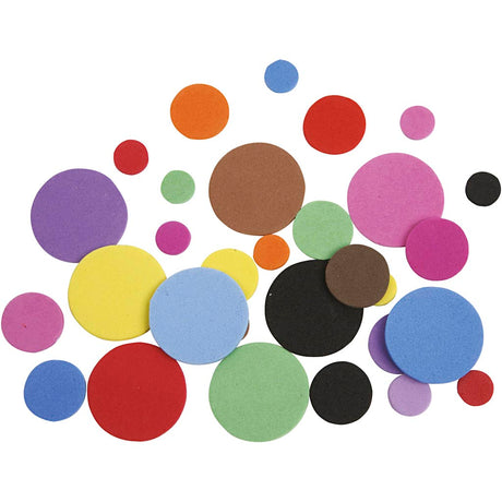 Creativ Company Eva-Schaumkreise, D 12+20+32 mm, verschiedene Farben, 2120 div. 1 Box