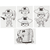 Creativ Company Schrumpffolienbögen mit Piratenmotiven, 4-tlg.