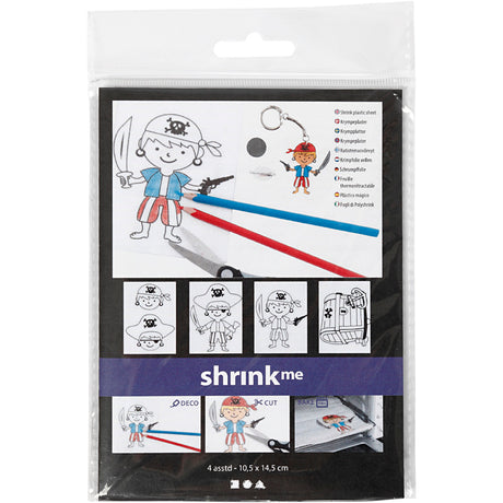 Kreativunternehmen https: www.cchobby.nl sheet-shrink-foil-with-motifs-pirate-sheet-10-5x14-5-cm-thickness-0-3-mm-matt-transparent-4-sheet-1-box