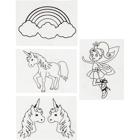 Kreativunternehmen https: www.cchobby.nl sheet-shrink-foil-with-motifs-unicorn-sheet-10-5x14-5-cm-thickness-0-3-mm-matt-transparent-4-sheet-1-box