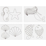Blätter verkleinern Film mit Motiven mermaid, 4st.