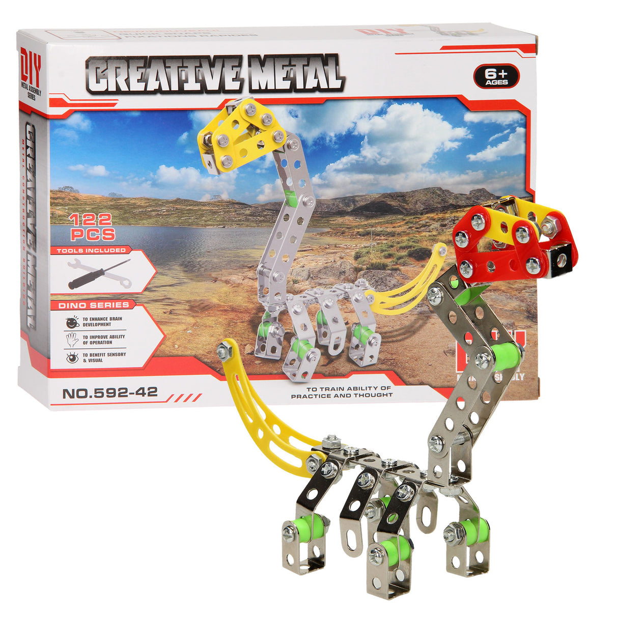 Construction set metal Dino, 122 dlg.