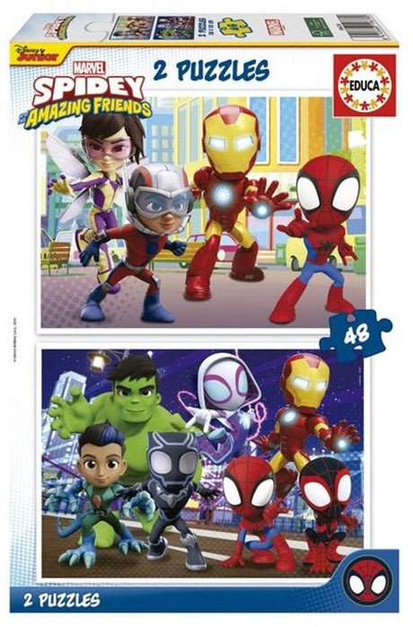 Educa – Puzzle – 2 x 48 Teile – Spidey Amazon Friends