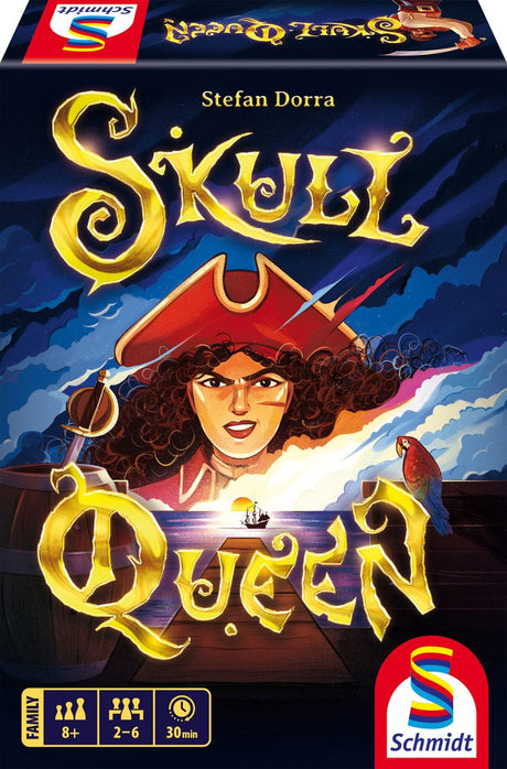 Schmidt ® - Totenkopfkönigin - Kartenspiel - Taktikkampfspiel mit Piratenthema - ab 8 Jahren - 2-6 Spieler