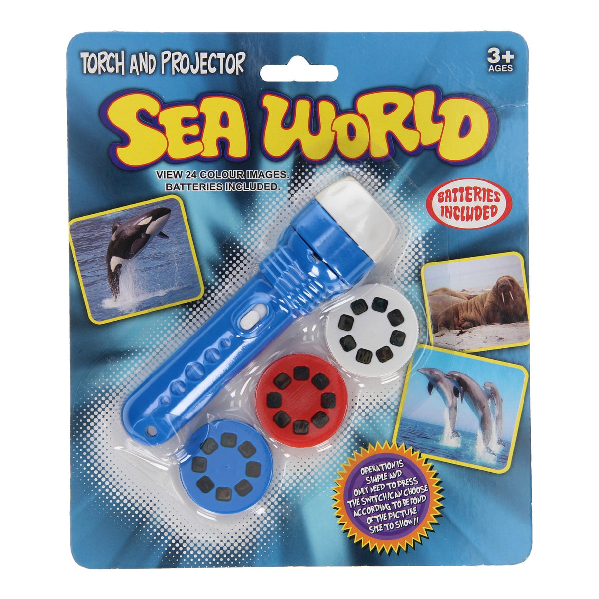 Projection flashlight underwater world