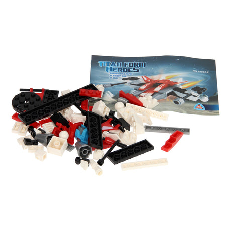 Lobbes bouwset titan heroes - space rood - 73dlg.