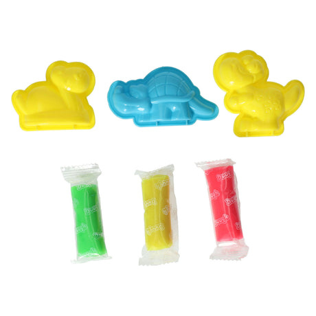 Tonset mit 2 Dinosaurierformen und Werkzeugen – 3 Tonfarben
