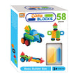 Lobbes Toys z. B. Lobbes Bausteine ​​Borsten-Set – buntes Konstruktionsspielzeug 58-teilig.