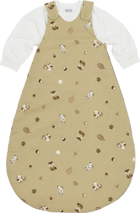 Meyco Baby Waldtiere Babyschlafsack rund zweiteilig – Sand – 50 56 – 2,5 Tog