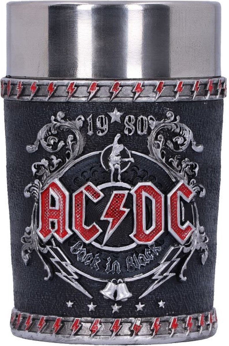 Nemesis Now – AC-DC-Rückseite in schwarzem Schnapsglas – mehrfarbig