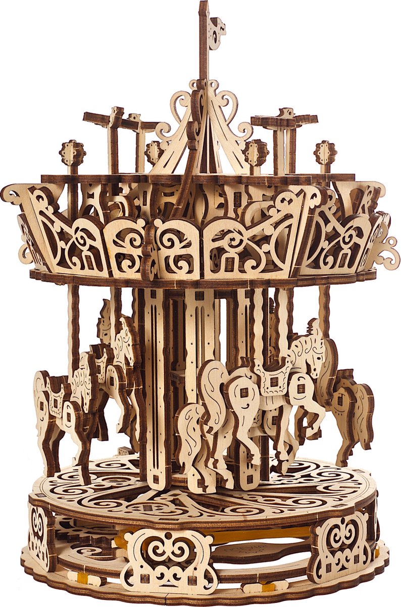 Ugears houten 3d model - carrousel