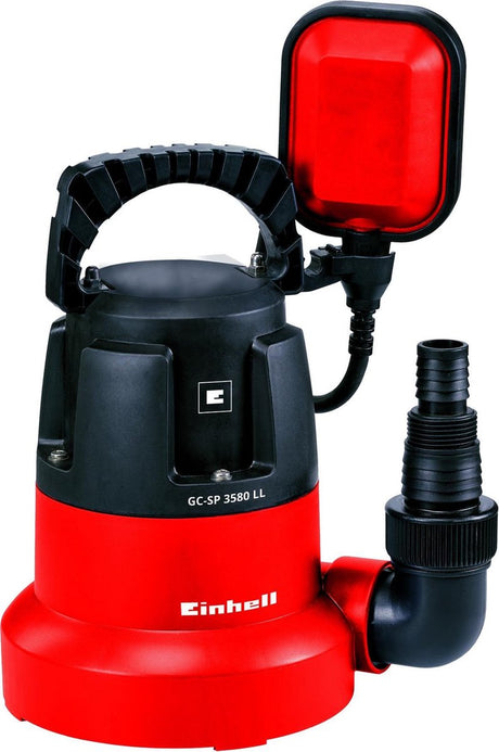 Einhell Elektro-Tauchpumpe GC-SP 3580 ll - 350 W - 8000 l·h - max. Förderhöhe: 7,5 m - max. Eintauchtiefe: 7 m - Absaugung bis: 1 mm - stufenlos einstellbarer Schwimmerschalter