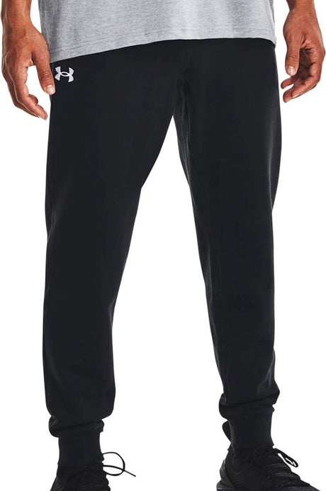 Under Armour UA Rival Fleece Joggers-BLK Herren-Sporthose – Schwarz – Weiß