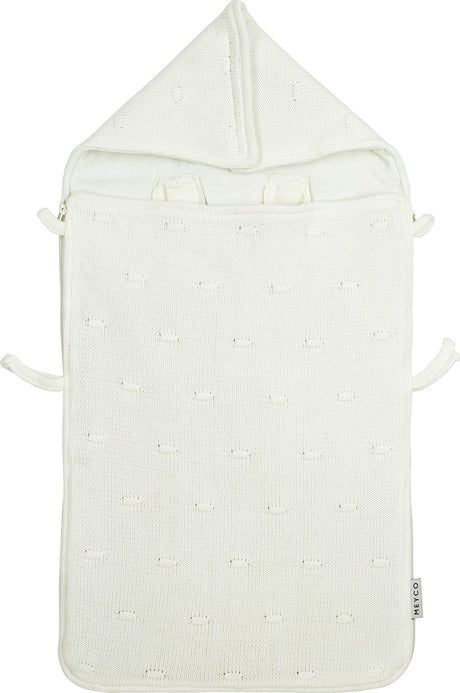 Meyco Babyknoten-Fußsack – gebrochenes Weiß – 40 x 82 cm