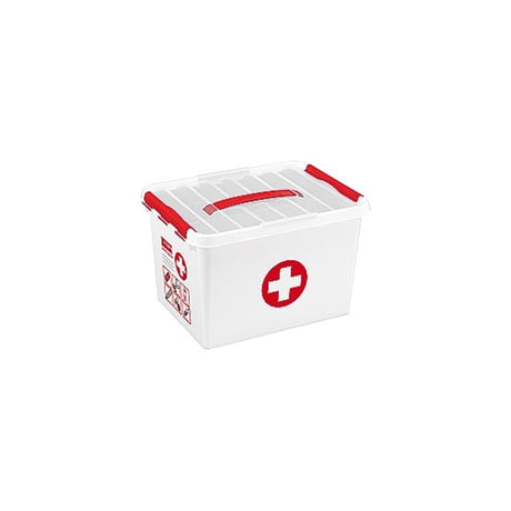 Sunware q-line Erste-Hilfe-Box 22 Liter weiß rot 40x30x26cm