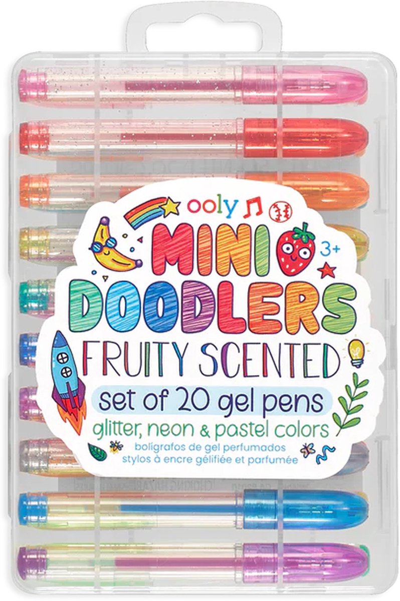 Ooly – Mini-Doodler – 20 farbige Mini-Gelstifte mit Fruchtduft