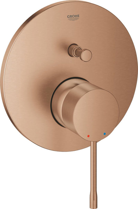 Grohe Essence Einbau-Duscharmatur – Aufputzteil – 2 Ausgänge – gebürsteter warmer Sonnenuntergang (Bronze matt)