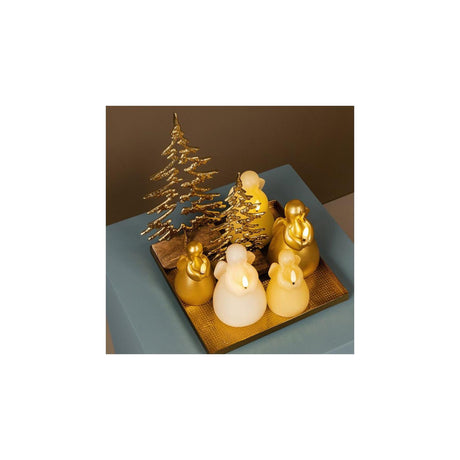 Countryfield lyon led kaars engel s goud 7x7x11,5cm