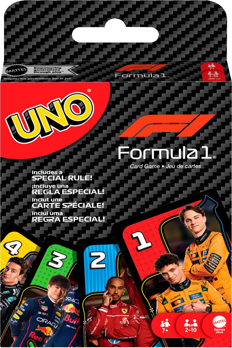 Mattel Games Uno F1 – Kartenspiel