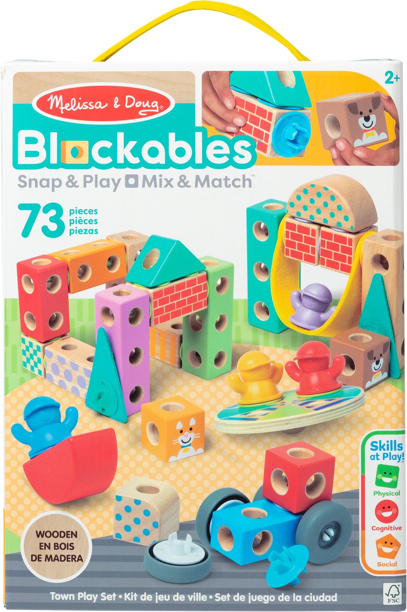 Melissa Doug Blockables Town Spielset (73-teilig)