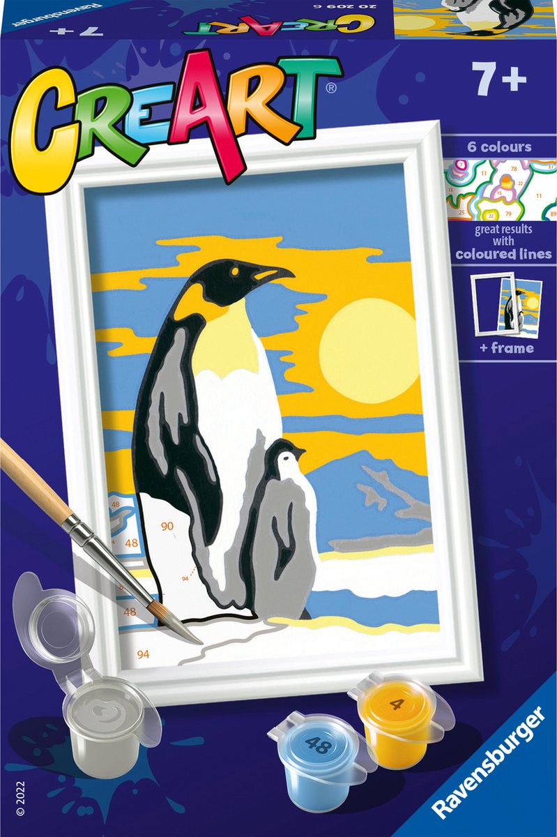 Ravensburger Kreart Gemälde bei Nummer - Penguin -Familie