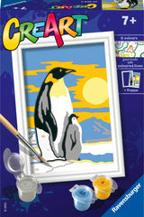 Ravensburger Kreart Gemälde bei Nummer - Penguin -Familie