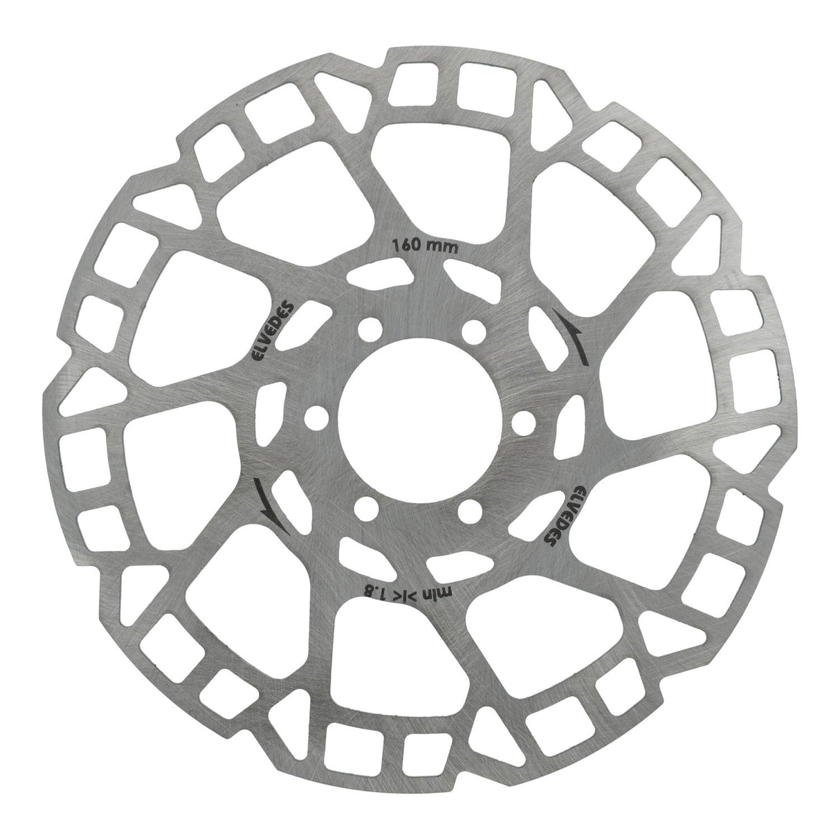 Elvedes Brake Disc 6-huller Ø160mm T = 2,0 mm