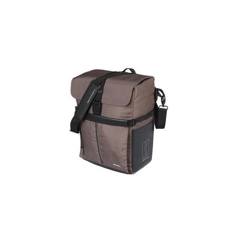 Basil Fahrrad-Umhängetasche Move Mik Hooks braun mit Helmfach | 15l