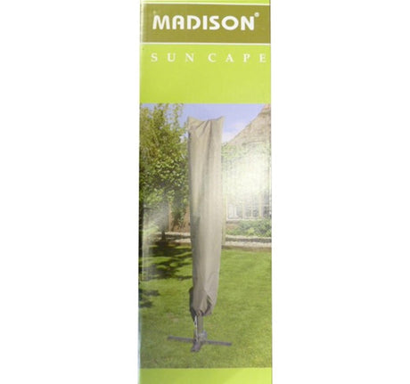 Madison Sonnenschirmhülle Schutzhülle für stehenden und hängenden Sonnenschirm grau 50x245cm.