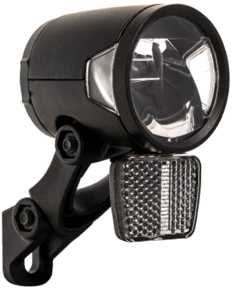 Strålkastare H -Black Mr8 Dynamo - On Function - With Holder - 180 Lumen