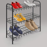 Metaltex Schuhschuh Rack 3 Böden 64x23x59 cm Schwarz