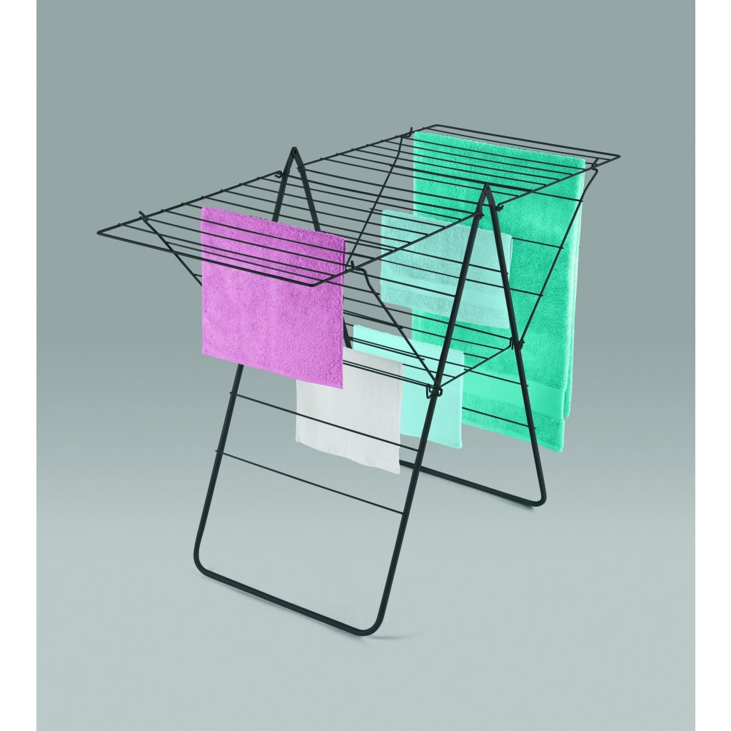 Metaltex metaltex rotterdam droogrek 25 m drooglijn 134x58x98 cm zwart