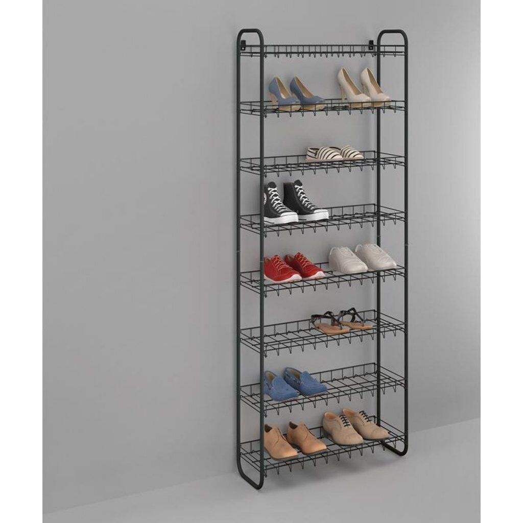 Metaltex Shoe Rack Rack 8 pisos 64x23x165 cm negro