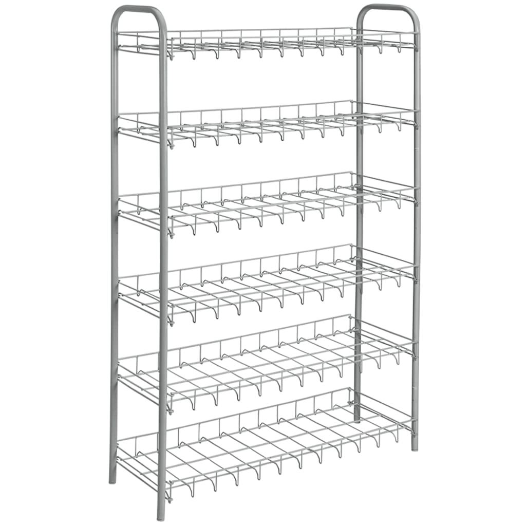 Metaltex schoenenrek 6-laags shoe 6 zilvergrijs