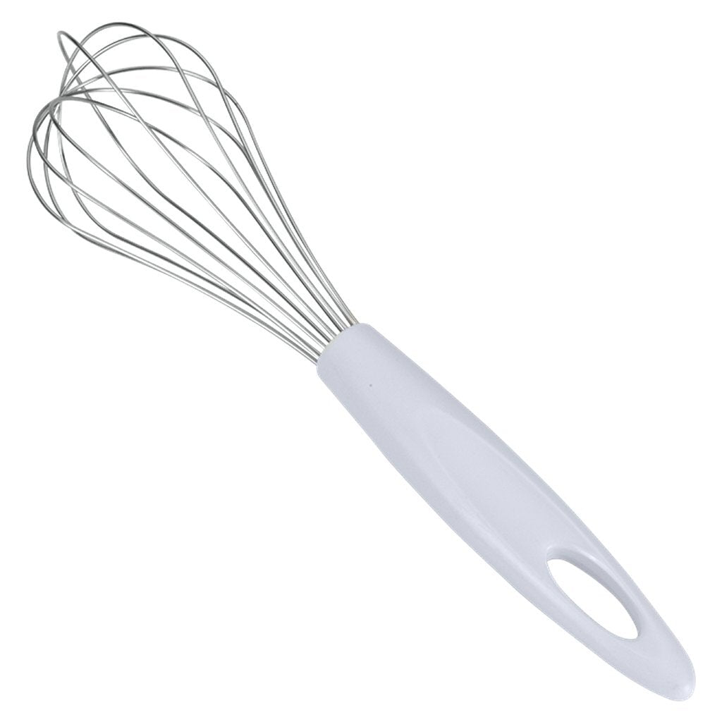 Metaltex Beater da 25 cm in acciaio inossidabile in plastica bianca