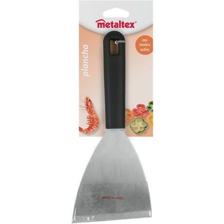 Metaltex Plancha-Grillspatel 23,8 x 10 cm, schwarzer Edelstahl