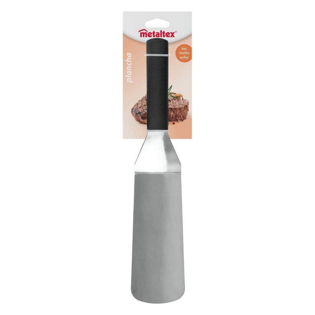 Metaltex Plancha rechteckiger Grillspatel 35 cm Edelstahl schwarz