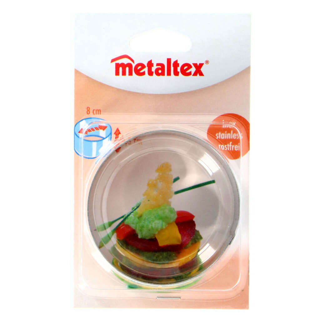 Anneau de pâtisserie Metaltex 8x4,5 cm en acier inoxydable