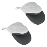 Metaltex Baumwoll-Ofenhandschuhe 14x14 cm grau weiß 2 Stück