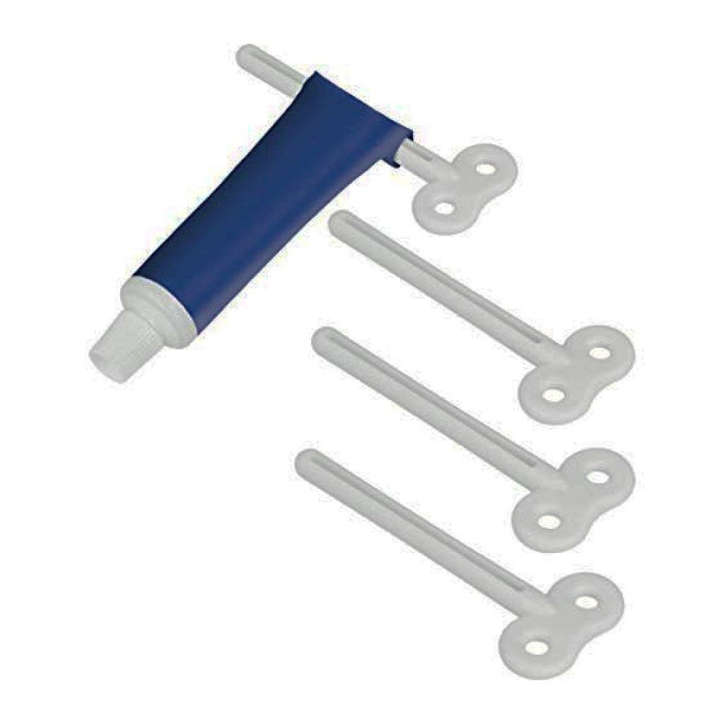 MetalTex Tube Keys 4 Pieces White