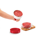 Metaltex Küchenhelfer Hamburgerpresse 11 cm rot weiß