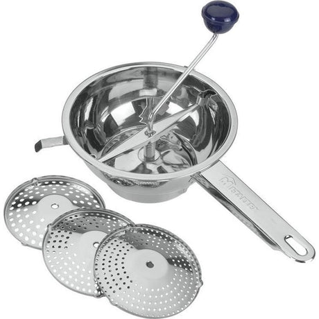 Metaltex Milly Gemüsemühle Rührsieb Edelstahl mit 3 Einsätzen 20cm