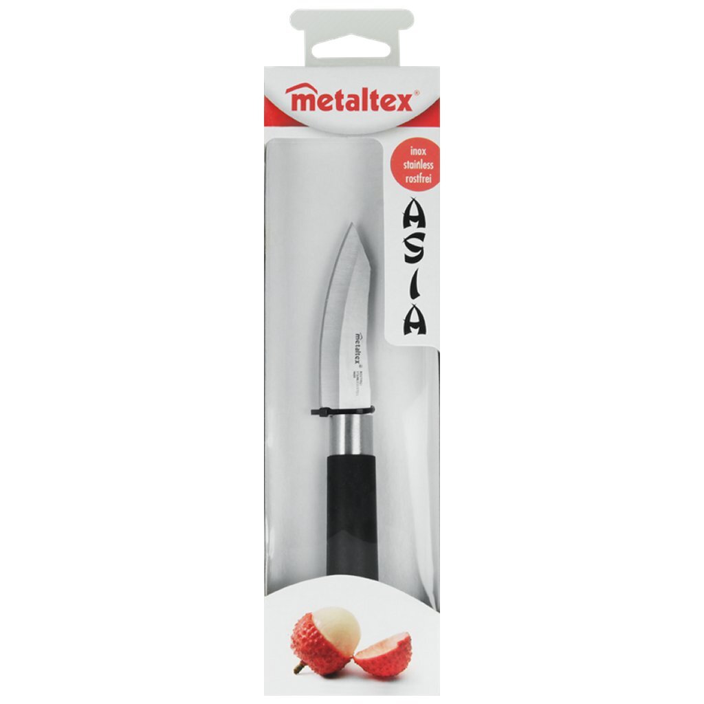 Metaltex Asia Büromesser 19 cm aus schwarzem Edelstahl