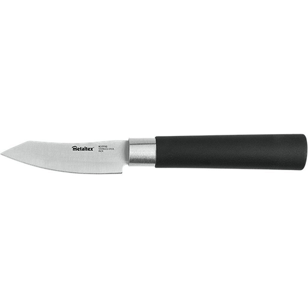 Metaltex Asia Büromesser 19 cm aus schwarzem Edelstahl