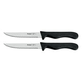 MetalTex Basic Line Steak Knives 2 Rustfritt stål Svart